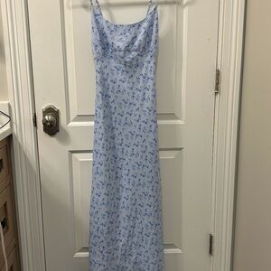 Blue Floral Summer Dress
